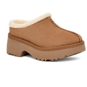 UGG New Heights Cozy Suede Platform Clogs